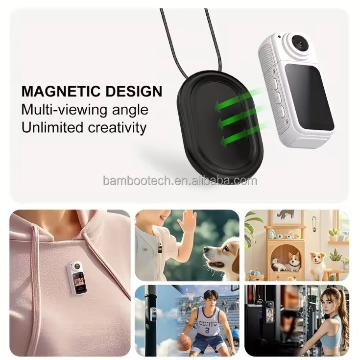 S70 2-7k Thumb Action Spor Kamerası Küçük Gövdeli Mini Spor Aksiyon Kamerası Wifi Manyetik Açık Hava Sürüş Bisiklet Ve Motosiklet Video Vlog Kamerası